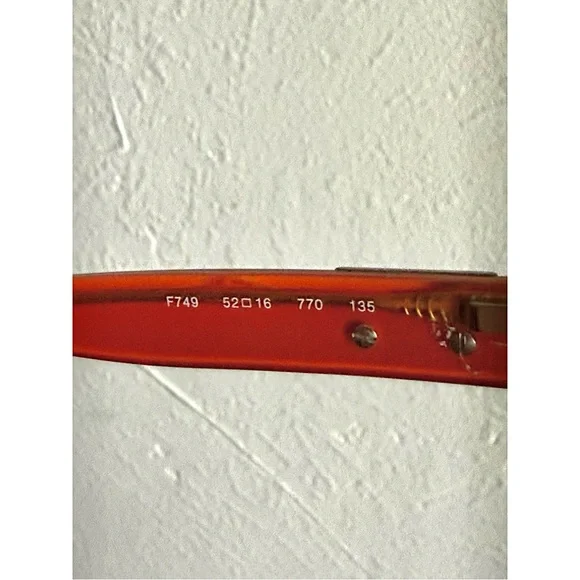 Fendi Womens Eye Glasses Frames Used good Condition Orange Brown - Picture 8 of 16